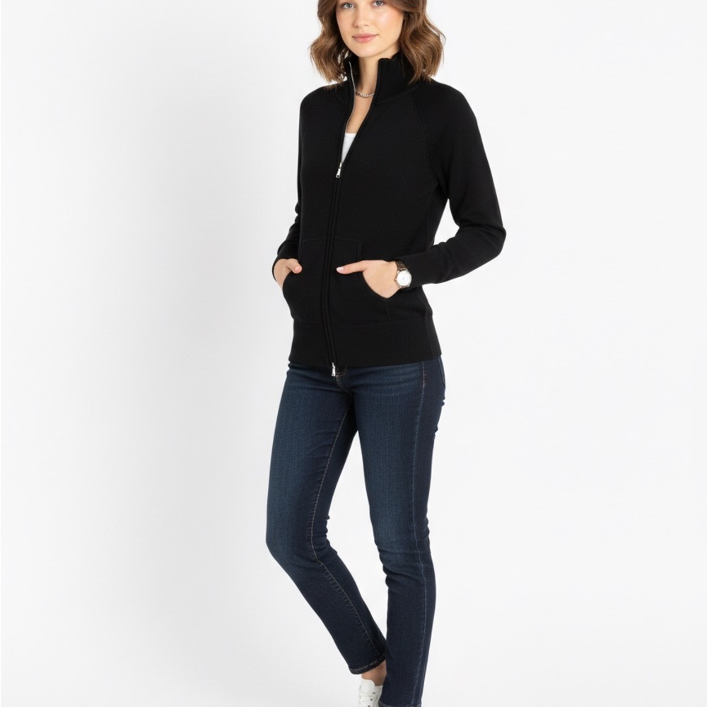 One Girl Who Textured Black Jacket